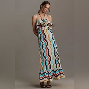 Farm Rio Sleeveless Ruffled Maxi Dress
